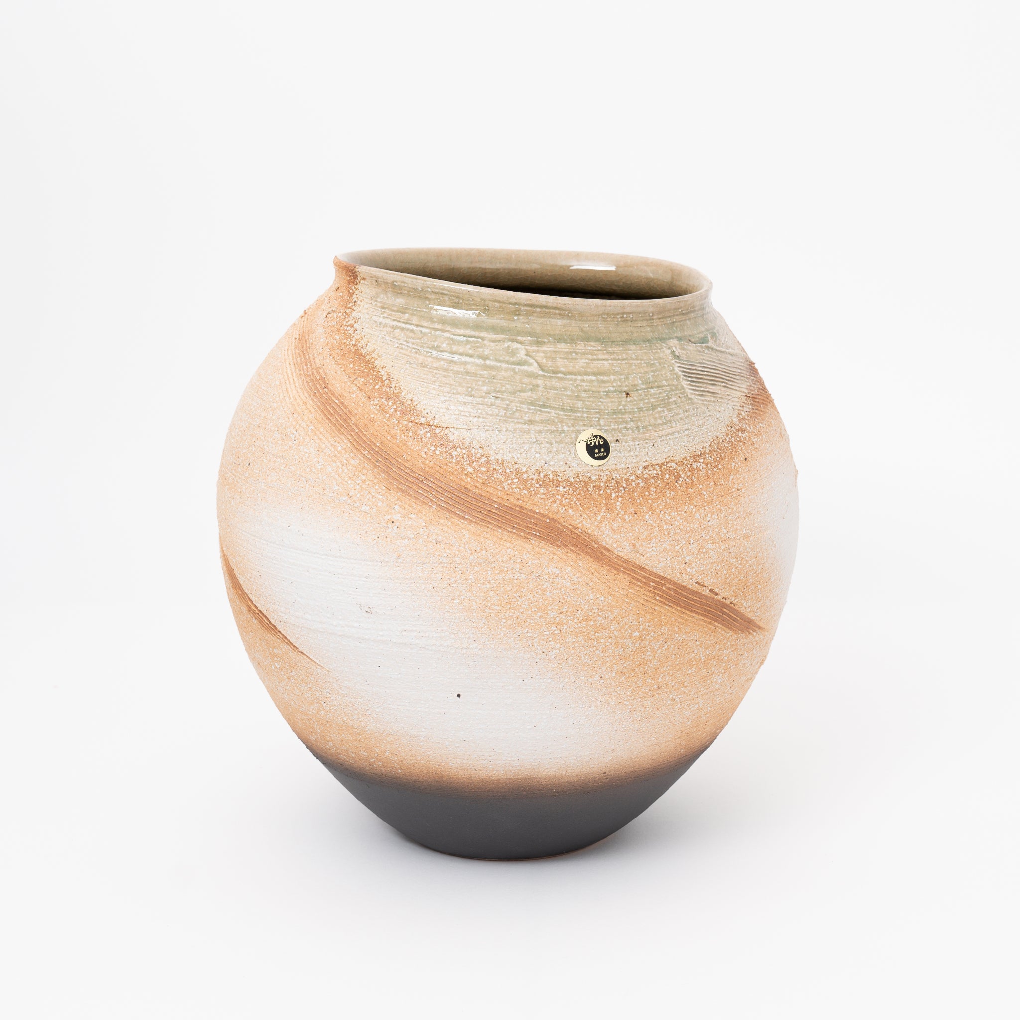 Handcrafted Shigaraki Artisan Wabi Sabi Terracotta Vase Made in