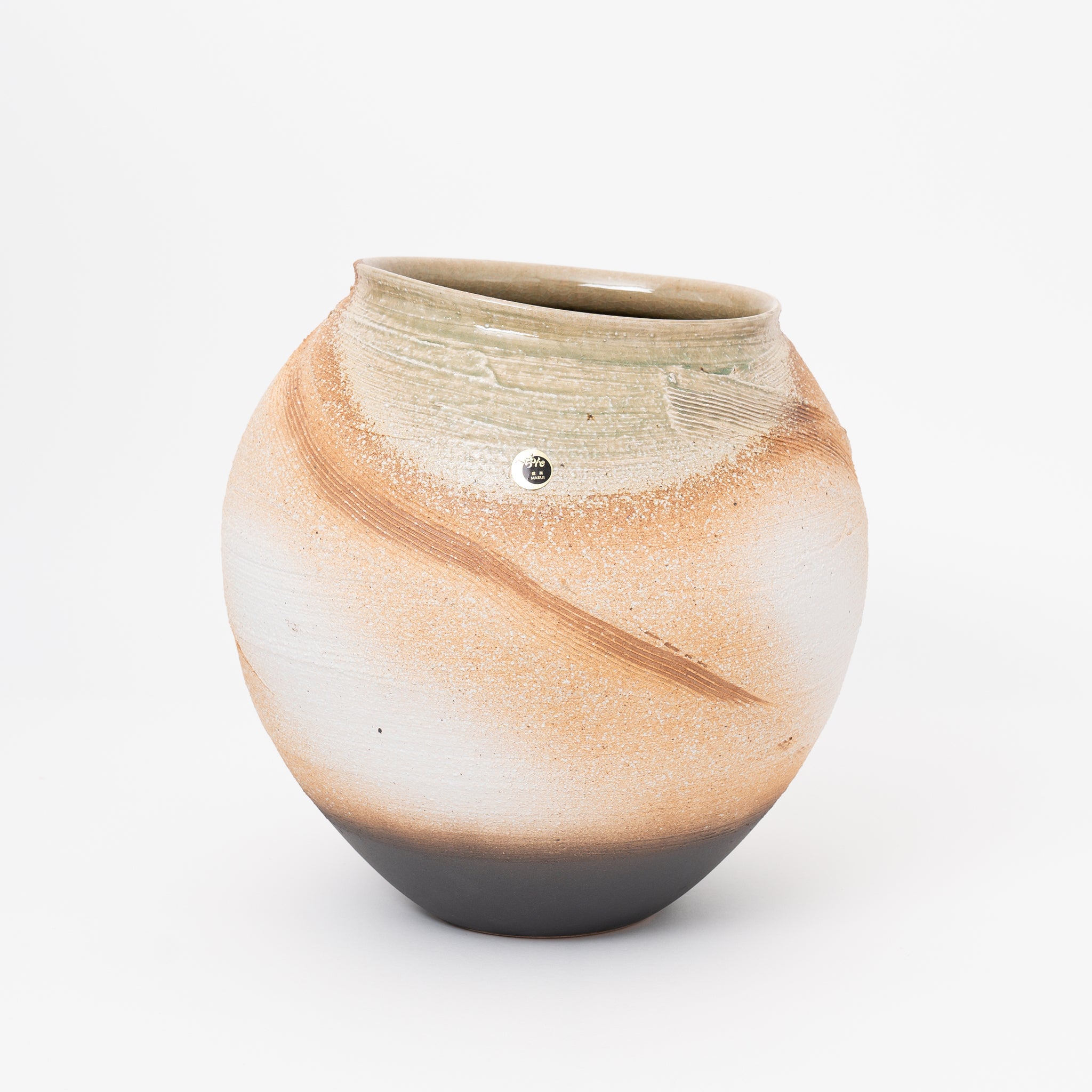 Handcrafted Shigaraki Artisan Wabi Sabi Terracotta Vase Made in
