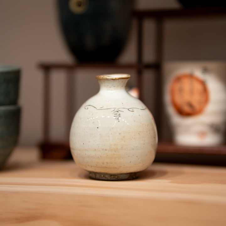 Handcrafted Shigaraki Ware Kohiki Ceramic Mini Vase
