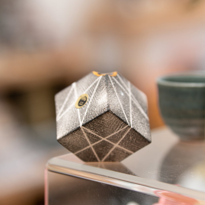 Handmade Geometric Shigaraki Ikebana Mini Vase