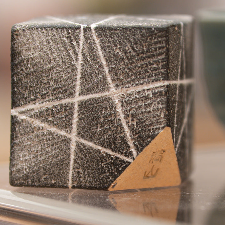 Handmade Geometric Shigaraki Ikebana Mini Vase