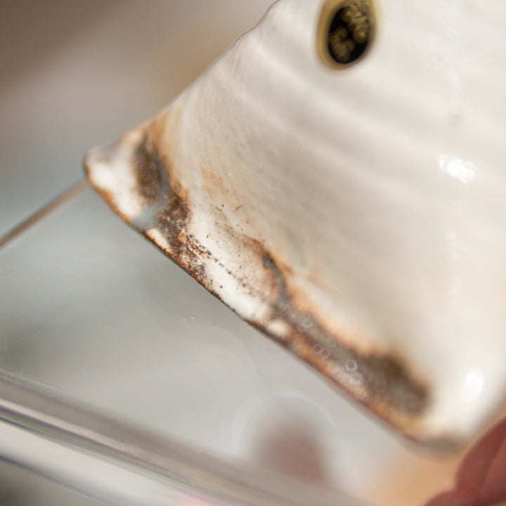 Shigaraki Ware Kohiki Triangle Vase