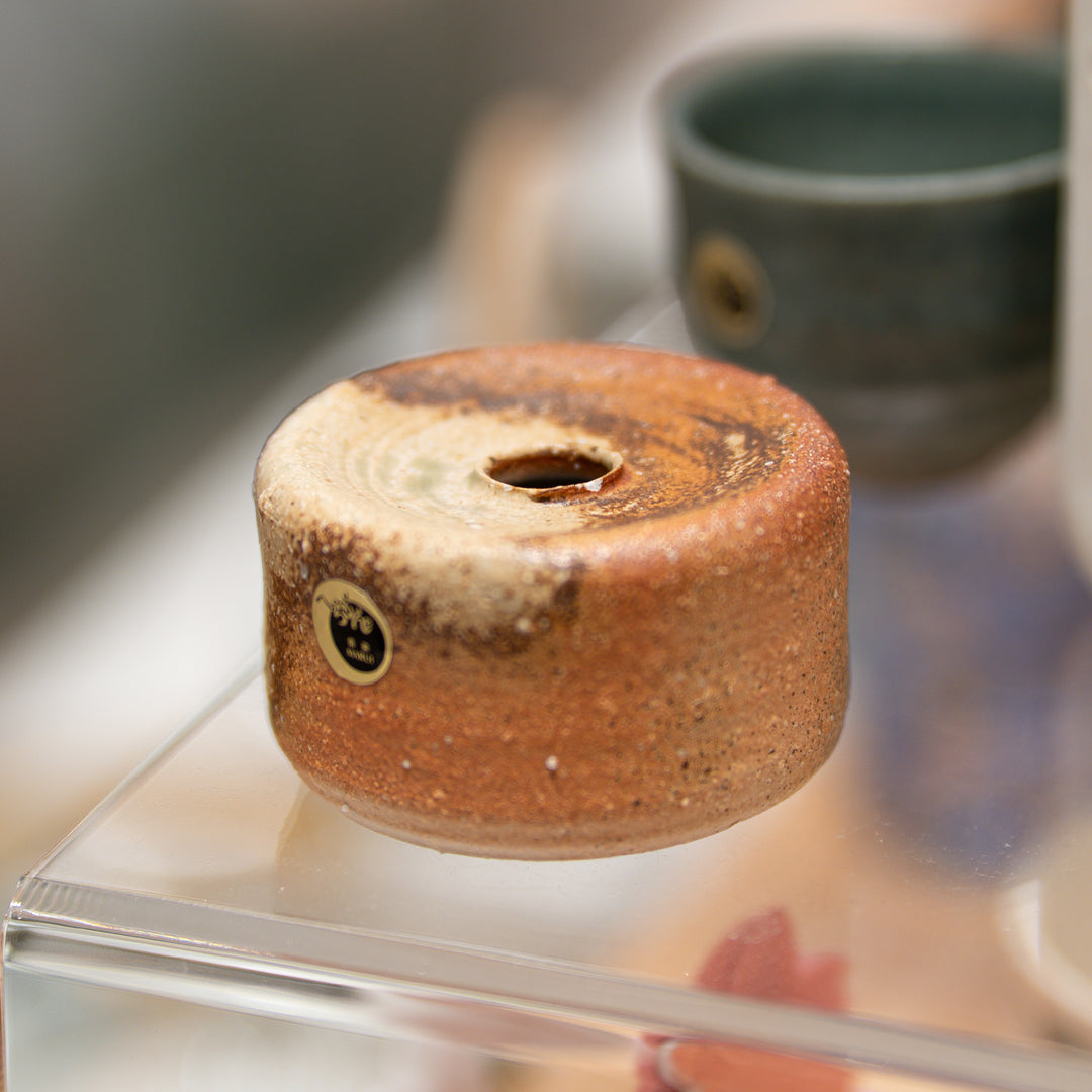 Shigaraki Ware Cylinder Bud Vase
