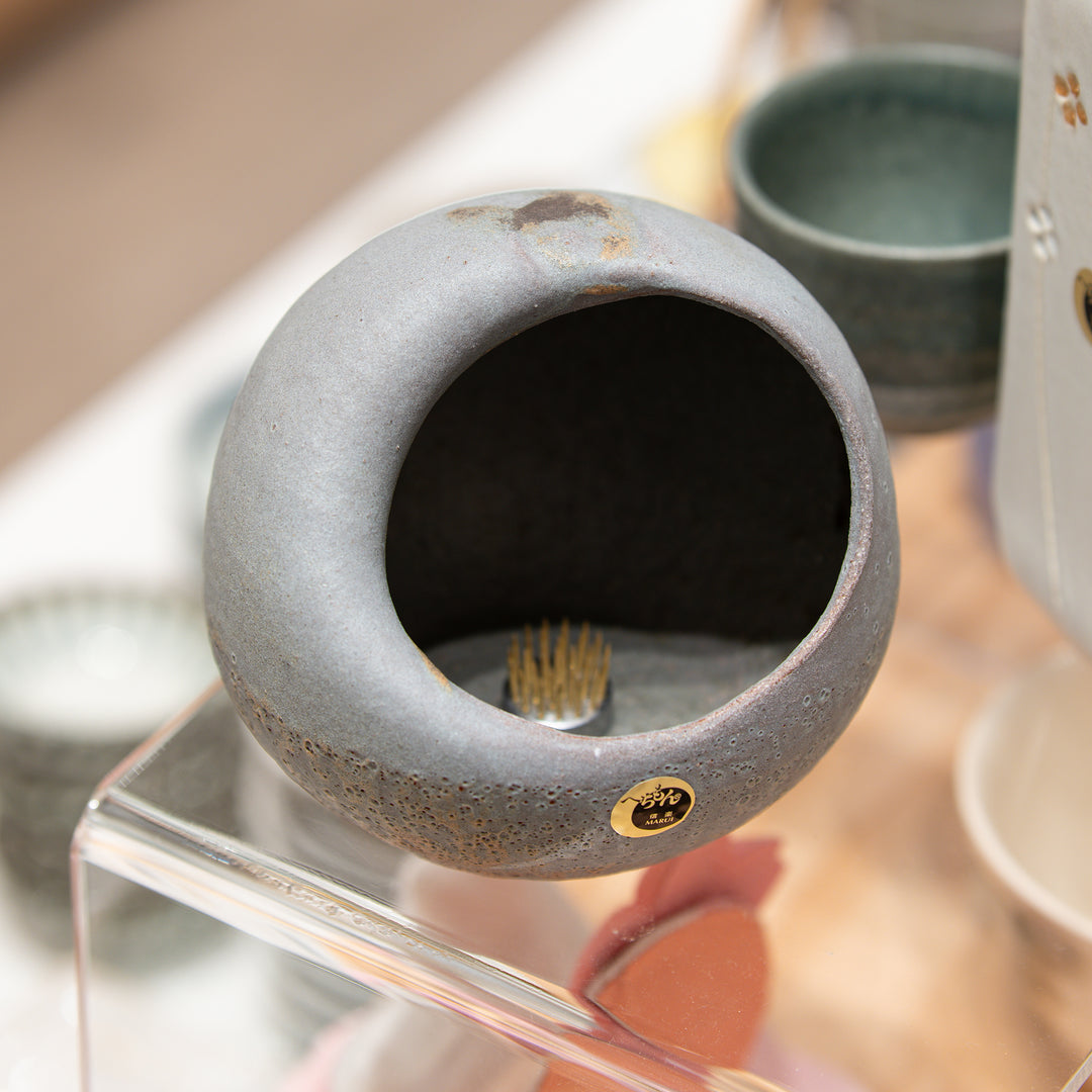 Shigaraki Zen Orb Vase for Ikebana