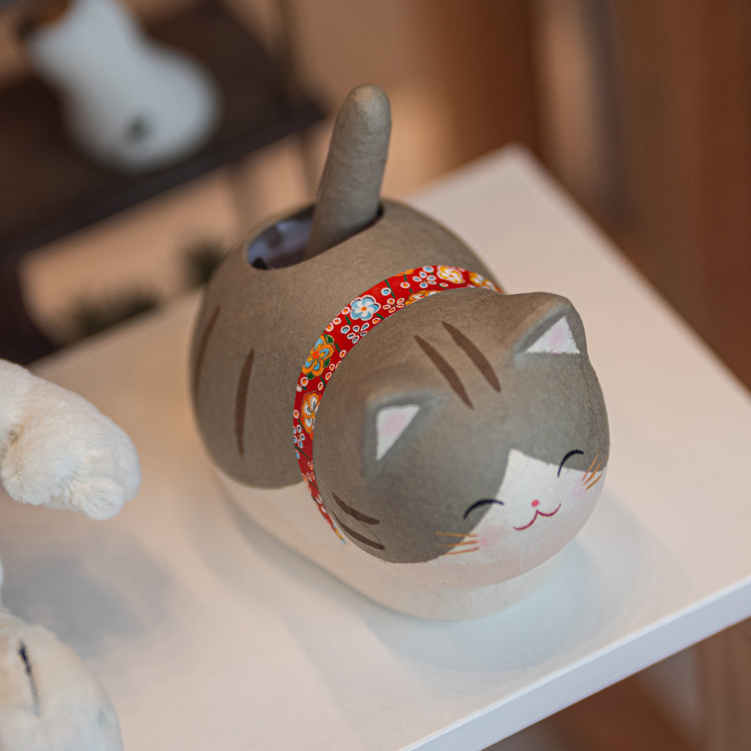 Japanese Washi Solar Tail-Wagging Cat – 4 Colors