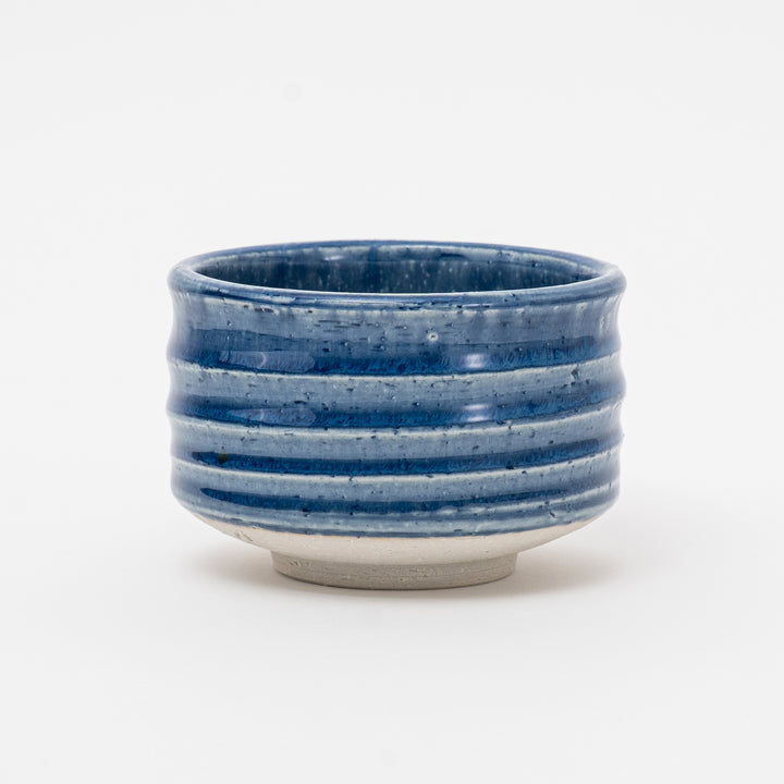 Handcrafted Mino ware Blue Ceramic Matcha Bowl