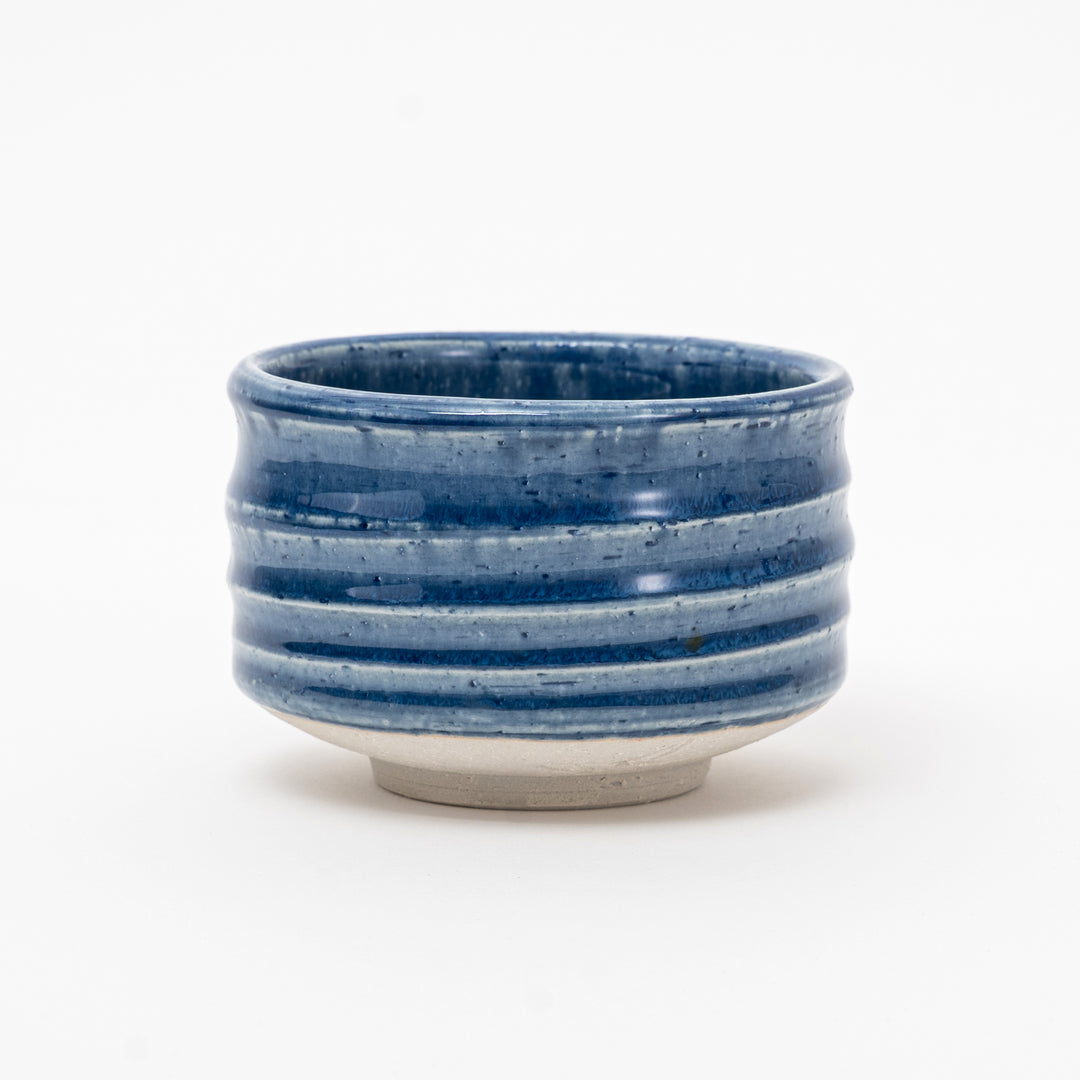Handcrafted Mino ware Blue Ceramic Matcha Bowl