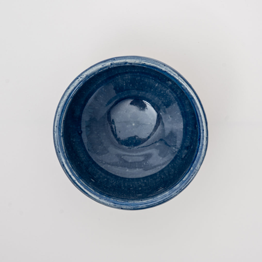Handcrafted Mino ware Blue Ceramic Matcha Bowl