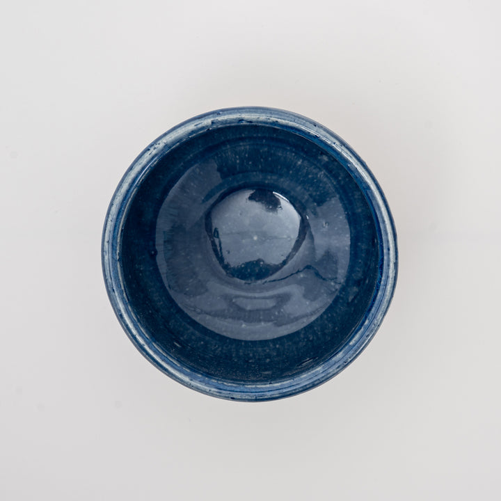 Handcrafted Mino ware Blue Ceramic Matcha Bowl