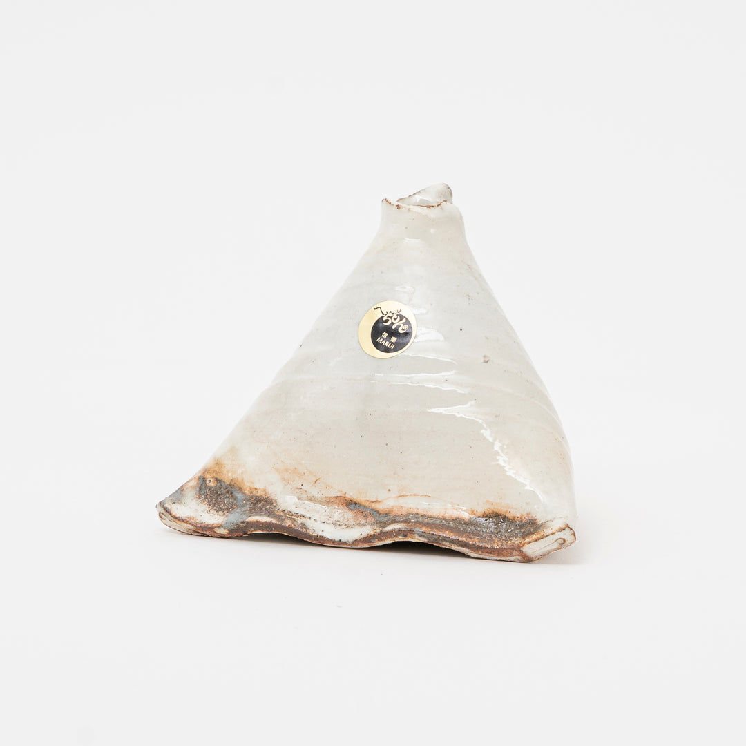 Shigaraki Ware Kohiki Triangle Vase