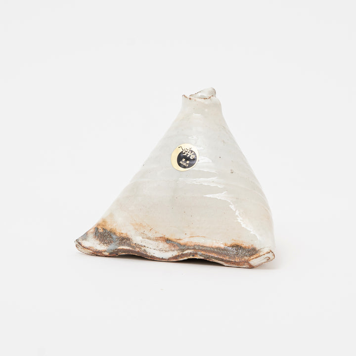 Shigaraki Ware Kohiki Triangle Vase