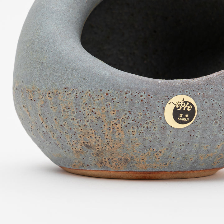 Shigaraki Zen Orb Vase for Ikebana