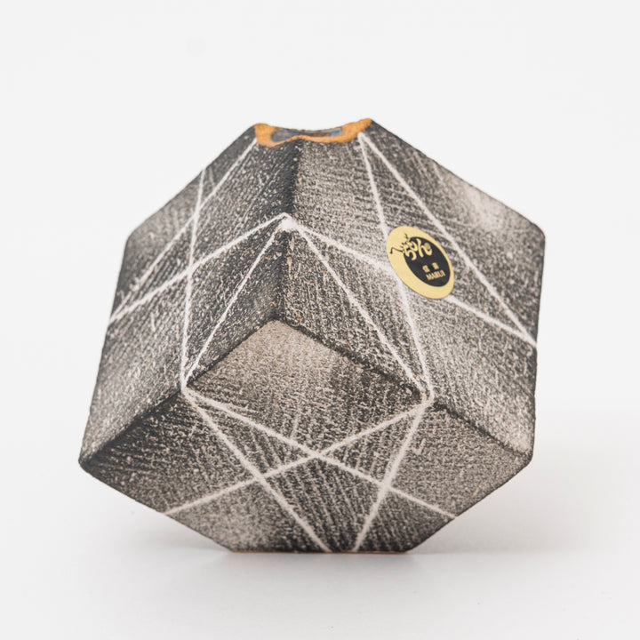 Handmade Geometric Shigaraki Ikebana Mini Vase