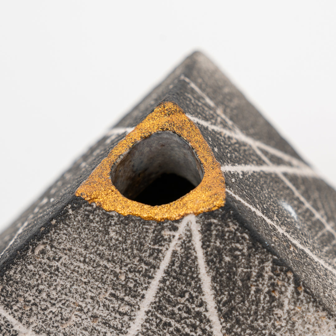 Handmade Geometric Shigaraki Ikebana Mini Vase