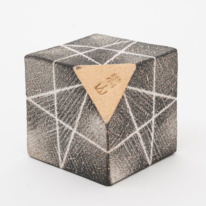 Handmade Geometric Shigaraki Ikebana Mini Vase