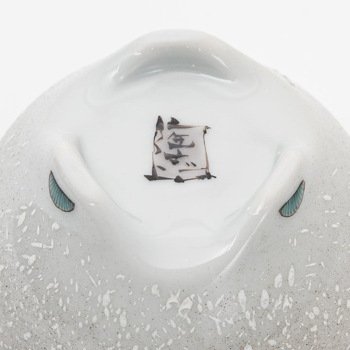 Kutani Ware Snow Sparrow Incense Burner by Nakamura Toshito