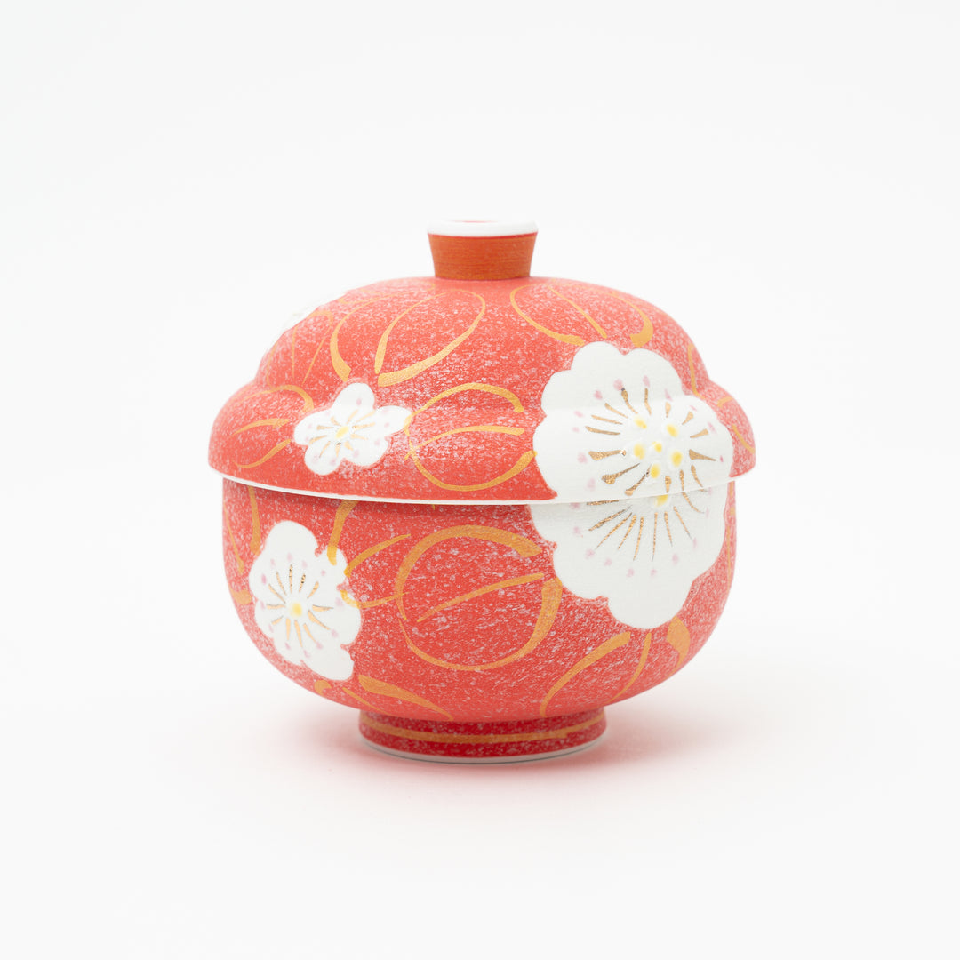 Handmade Arita Cherry Blossom Bowl With Lid