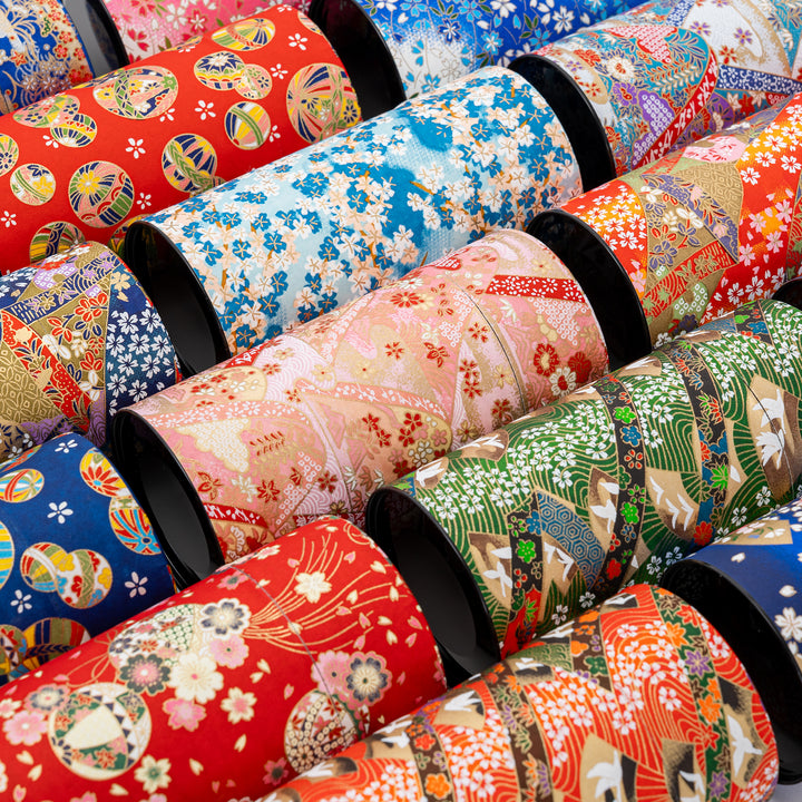 Japanese Washi Paper tea Tin 200g - 20 Patterns Tea Canister
