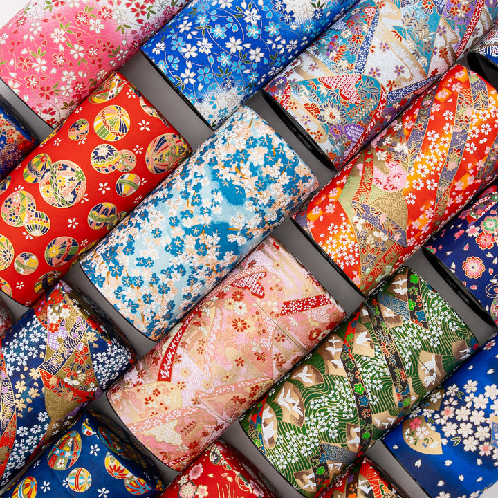 Japanese Washi Paper tea Tin 200g - 20 Patterns Tea Canister