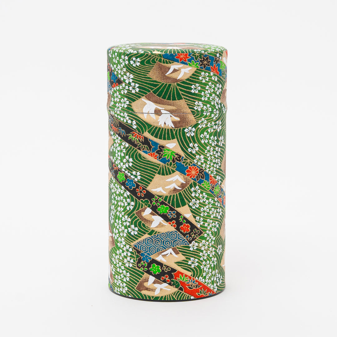 Japanese Washi Paper tea Tin 200g - 20 Patterns Tea Canister