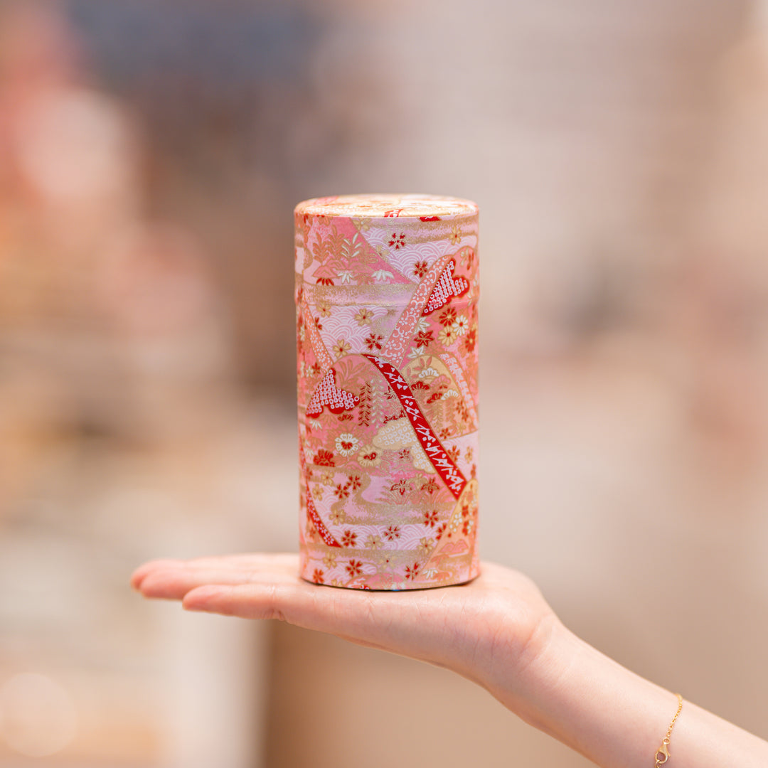 Japanese Washi Paper tea Tin 200g - 20 Patterns Tea Canister