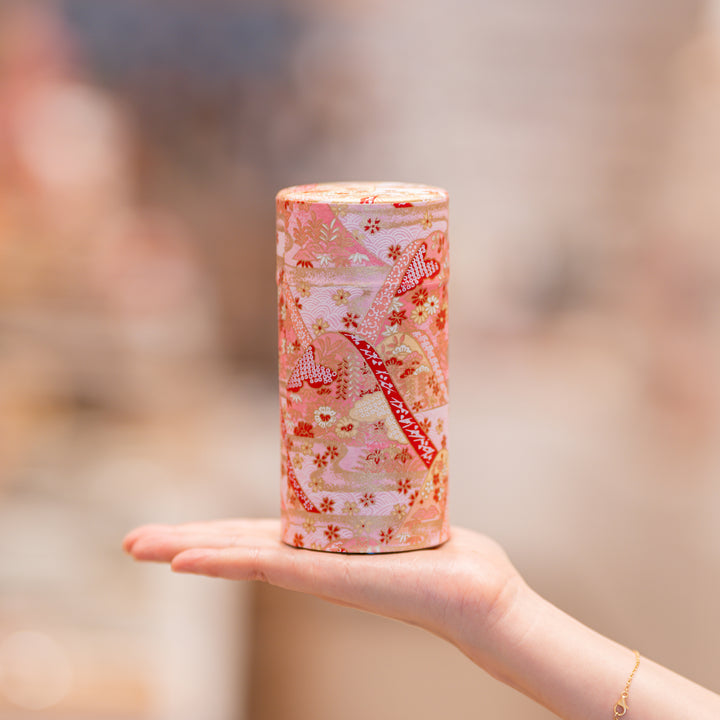 Japanese Washi Paper tea Tin 200g - 20 Patterns Tea Canister