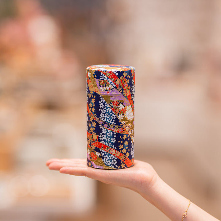 Japanese Washi Paper tea Tin 200g - 20 Patterns Tea Canister