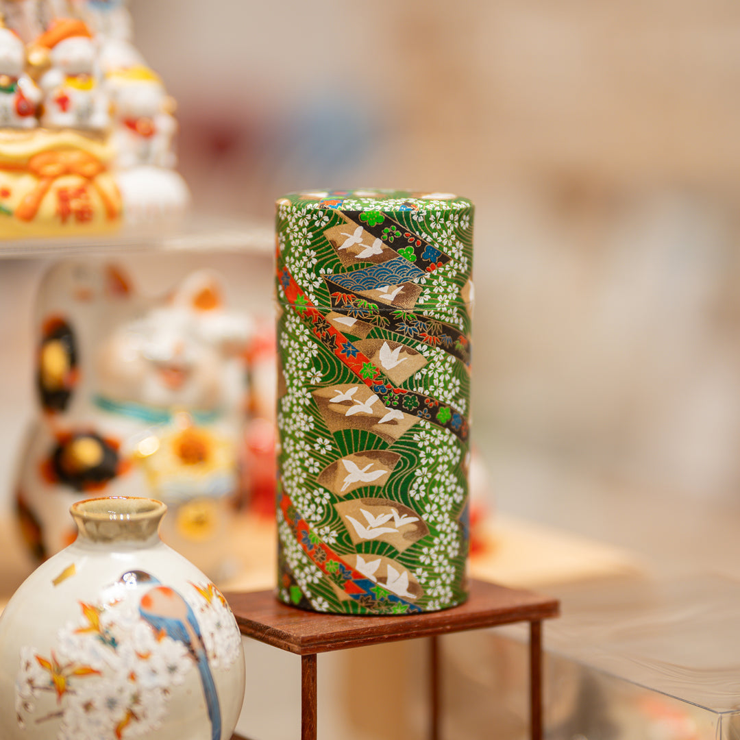 Japanese Washi Paper tea Tin 200g - 20 Patterns Tea Canister