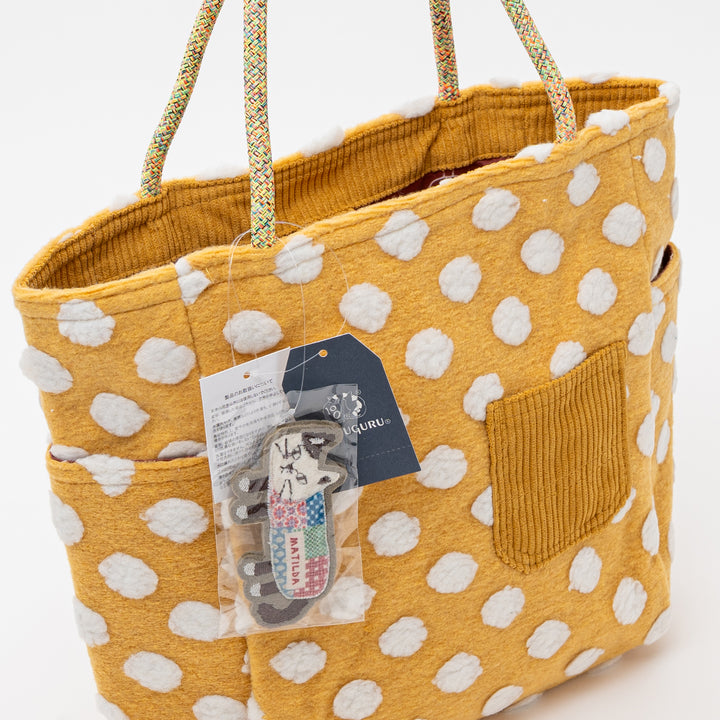Bobble Dot Tote Bag – Textured Cat Character Everyday Bag
