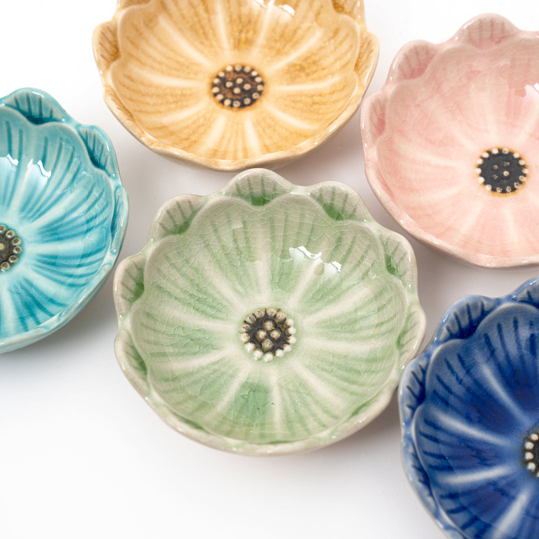 Handmade Seto Ware Flower Bowl