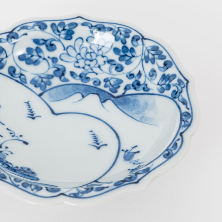 Hyakusan Zu Landscape Footed Dish – Hasami Ware