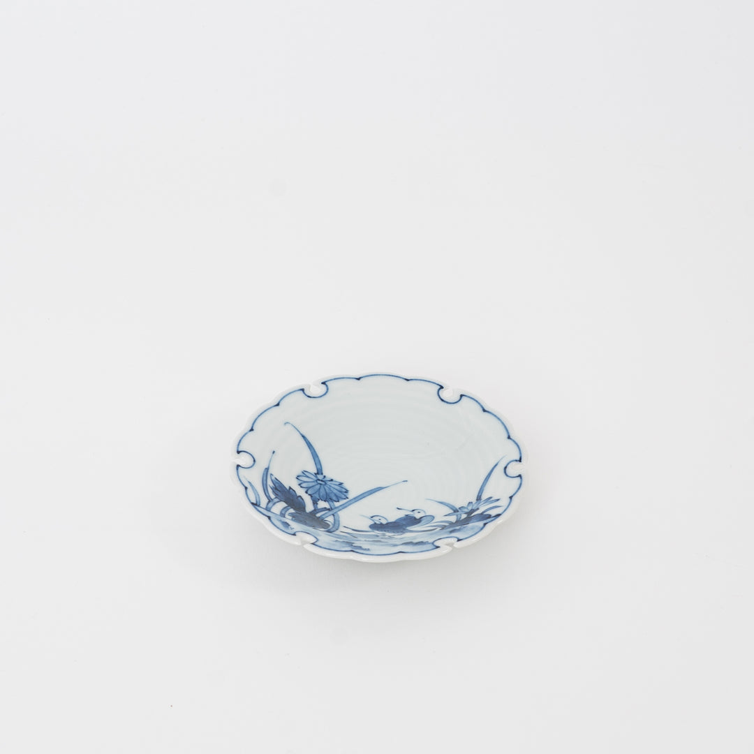 Floral & Bird Motif Small Dish – Hasami Ware