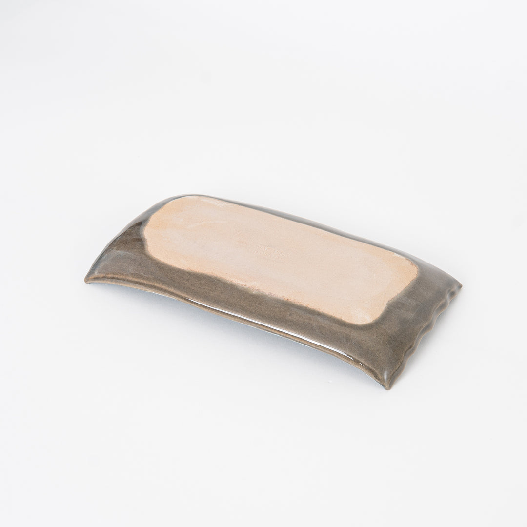 Lace-Edge Mashiko Ware Rectangular Serving Platter