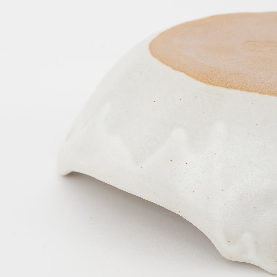 Handmade Mashiko Ware Floral Bowl