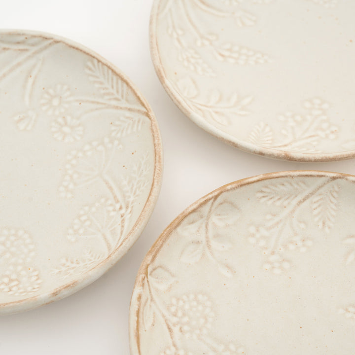 Mashiko Yaki Floral Tableware – Handmade Japanese Mug & Plates