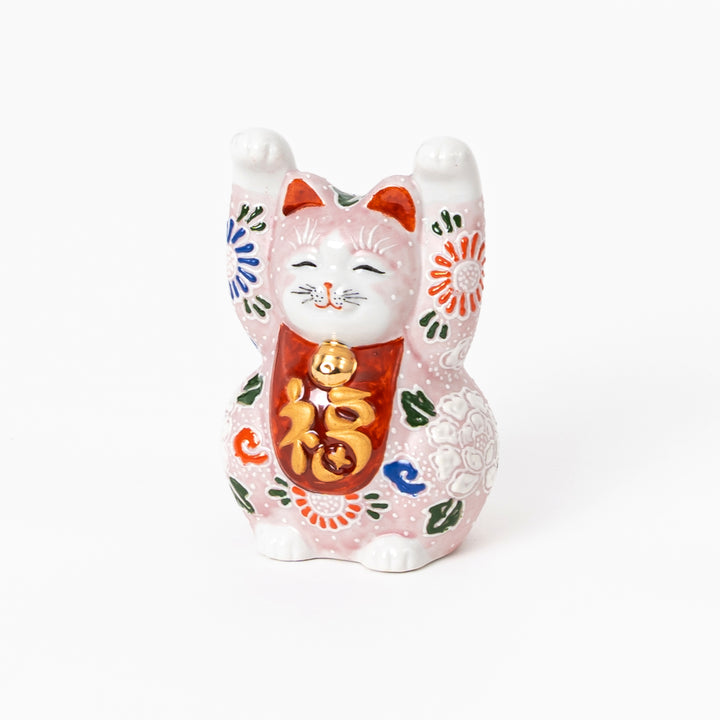 Kutani Pink Double Lucky Maneki Neko – Fuku Cat