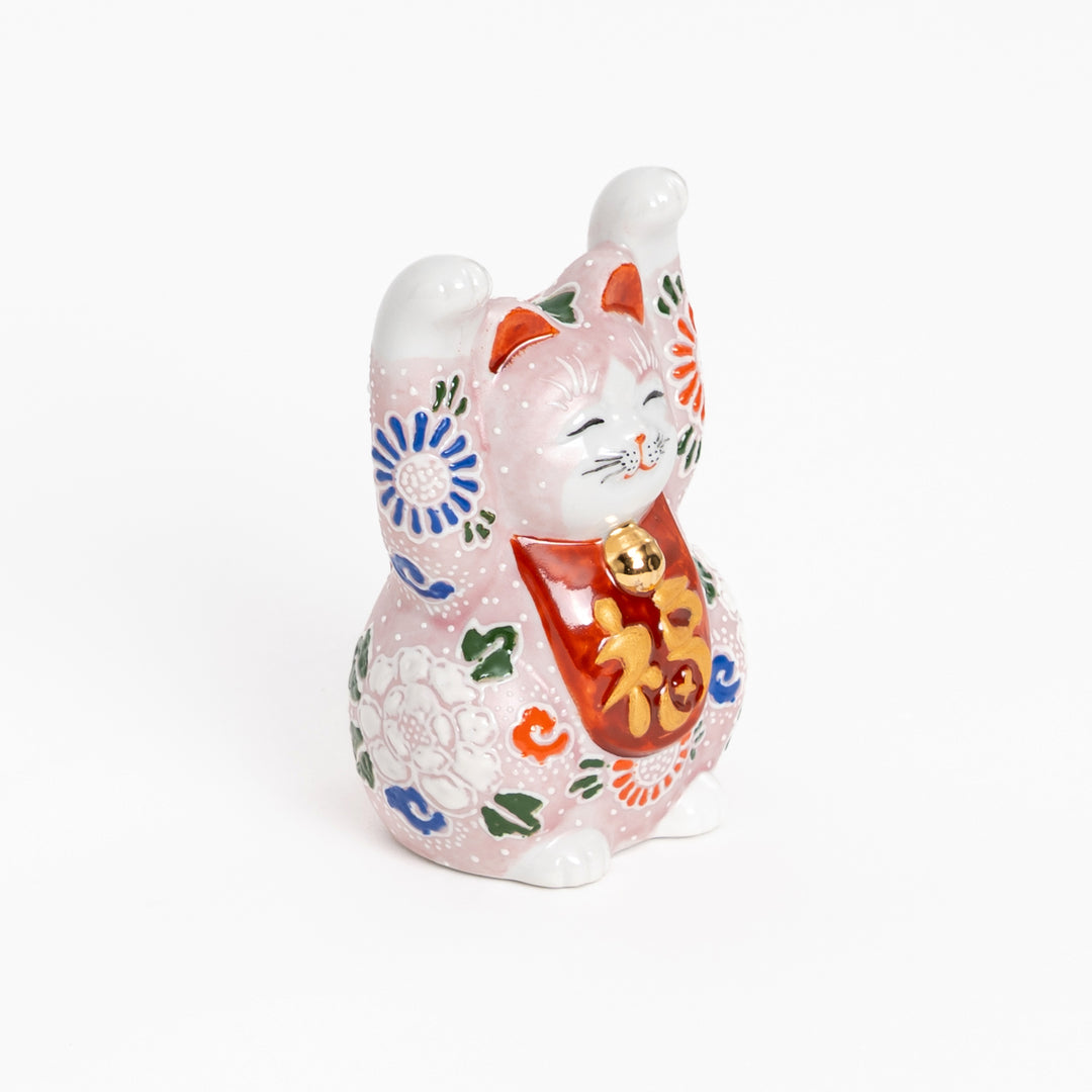 Kutani Pink Double Lucky Maneki Neko – Fuku Cat