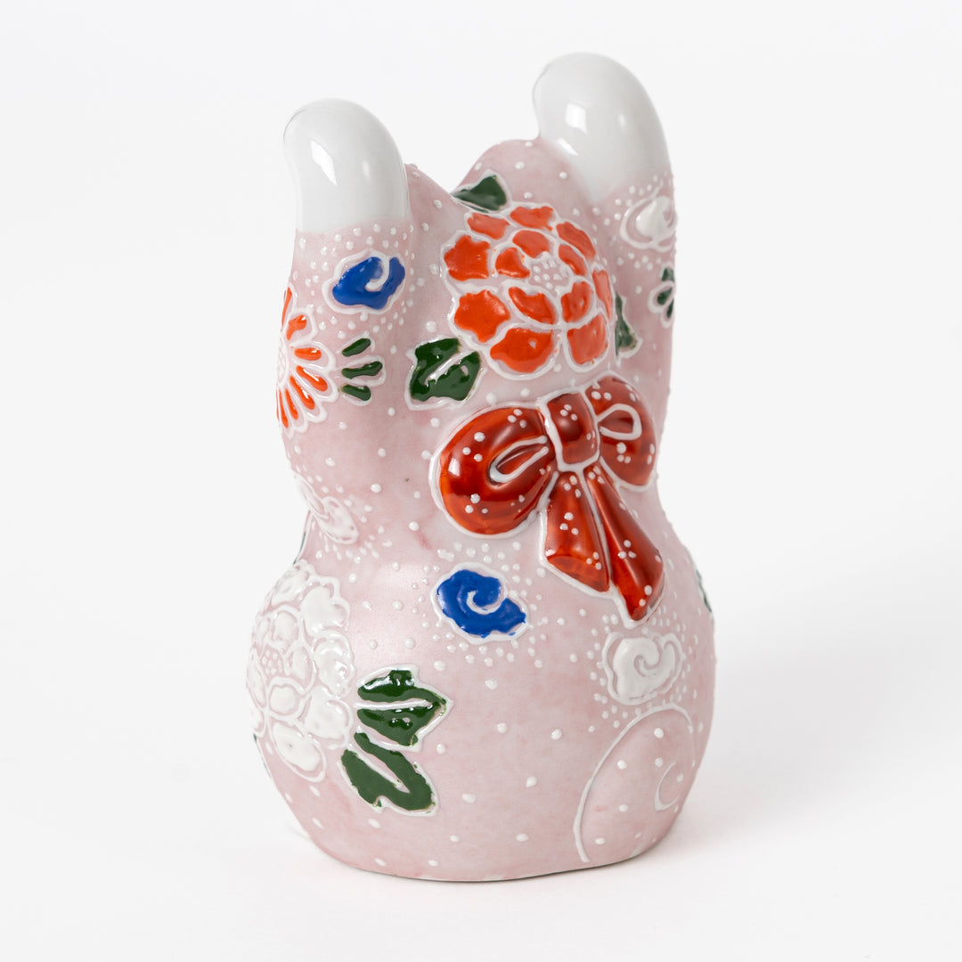 Kutani Pink Double Lucky Maneki Neko – Fuku Cat