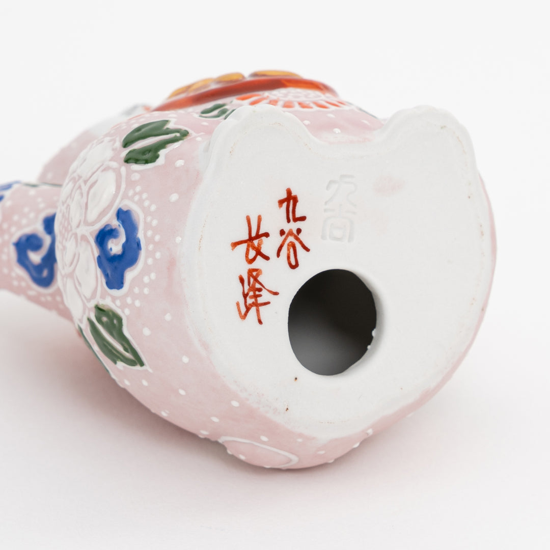 Kutani Pink Double Lucky Maneki Neko – Fuku Cat