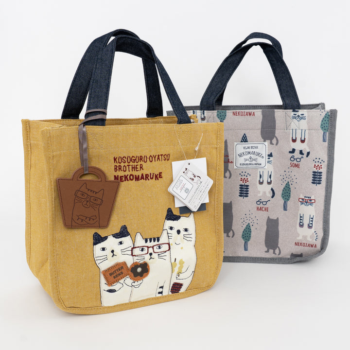 Nekomaruke Cat Canvas 3 Way Tote Bag