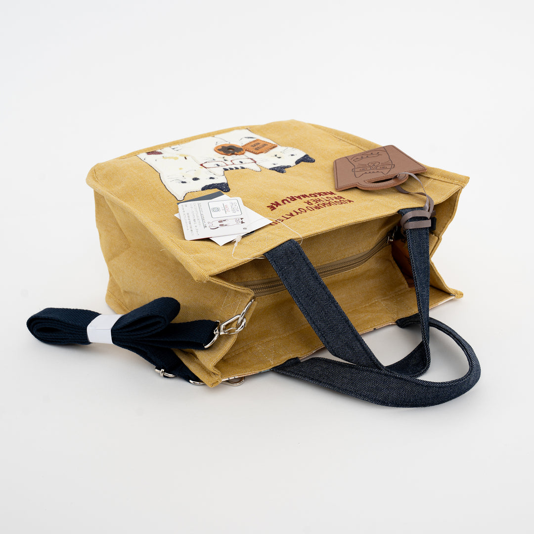 Nekomaruke Cat Canvas 3 Way Tote Bag
