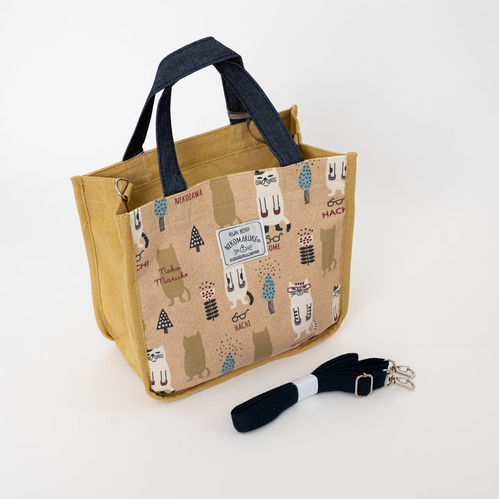 Nekomaruke Cat Canvas 3 Way Tote Bag