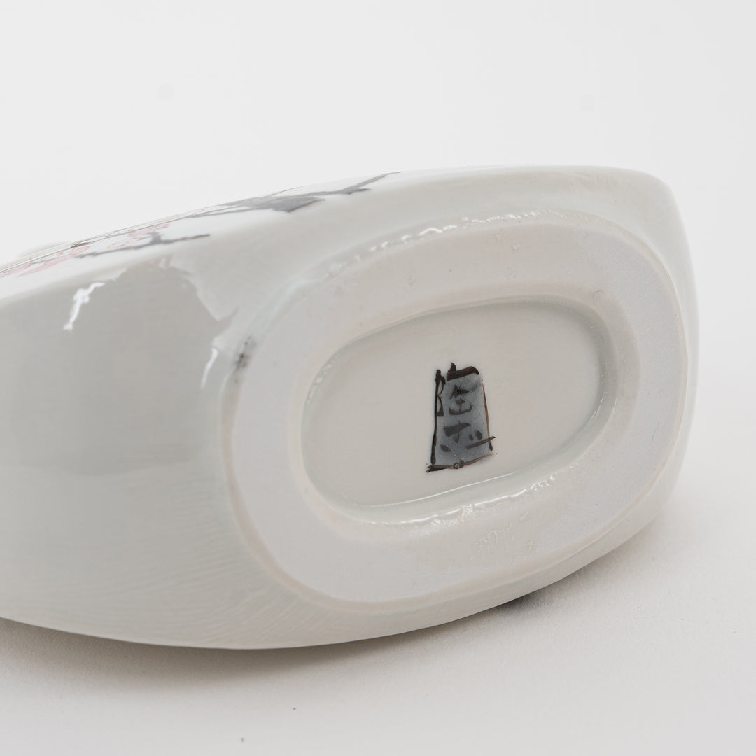 Plum Blossom & Bush Warbler Art Vase — by Nakamura Toshito