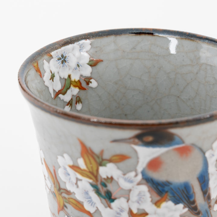 Kutani Bird & Blossom Teacup Set
