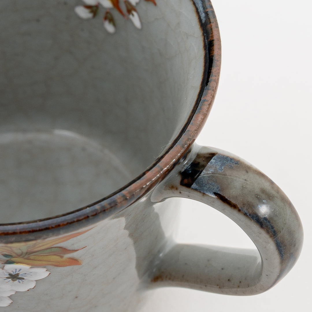 Kutani Bird & Blossom Teacup Set