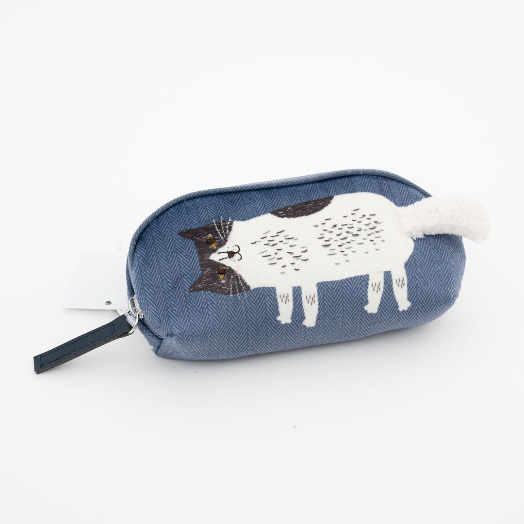 Kusuguru Japan "Nago Cat" Embroidered Eyewear Case