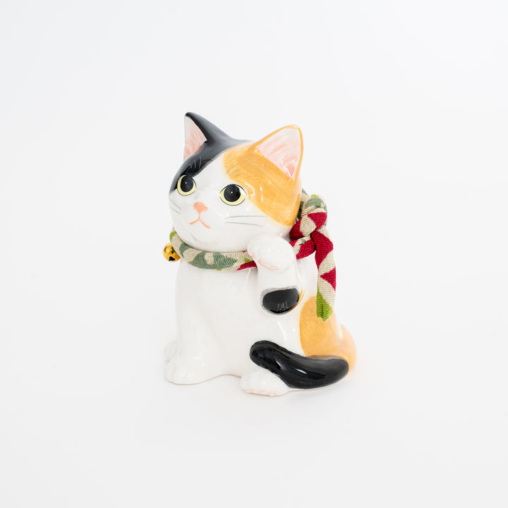 Yakushigama Maneki Neko Lucky Cat Figurine 3.9“