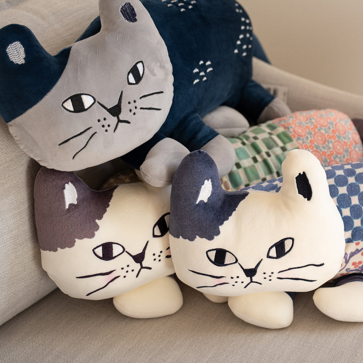 Kusuguru Japan Matilda Long Cat Plush Pillow – Blue