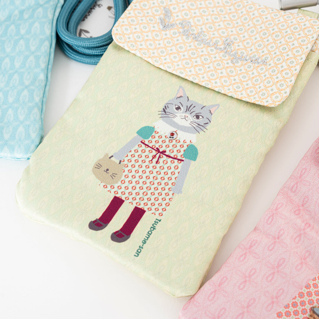 Kusuguru Japan Cat 3-Way Phone Pouch & Crossbody Bag