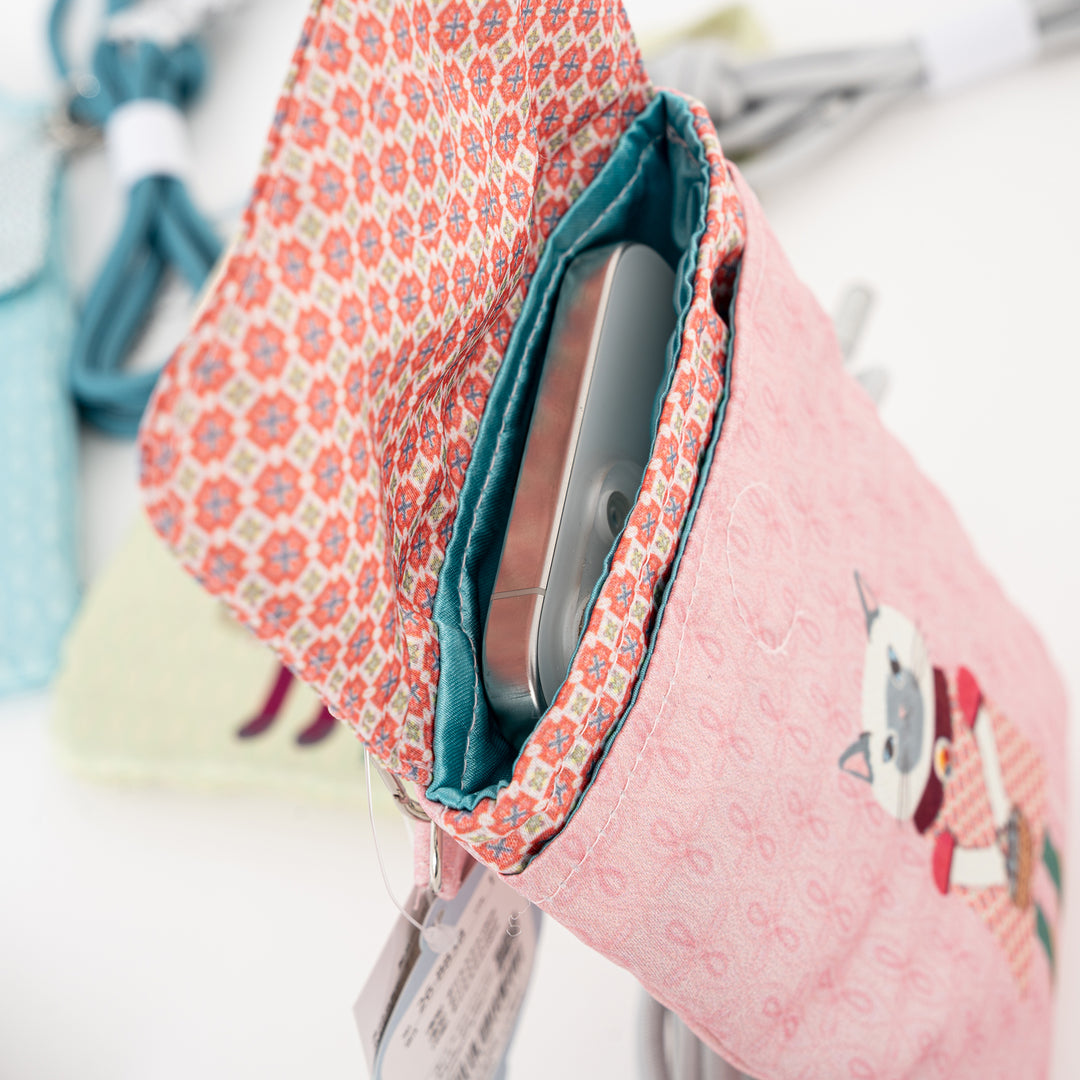 Kusuguru Japan Cat 3-Way Phone Pouch & Crossbody Bag